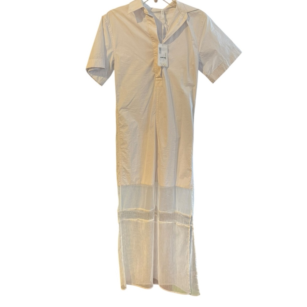 Helmut Lang Sheer Gray Midi Dress